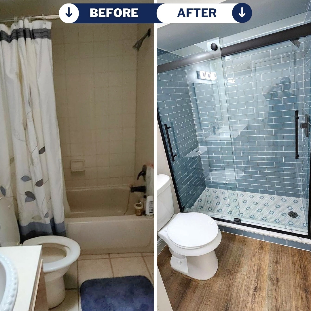 Complete master bathroom transformation project in Freeport, FL.