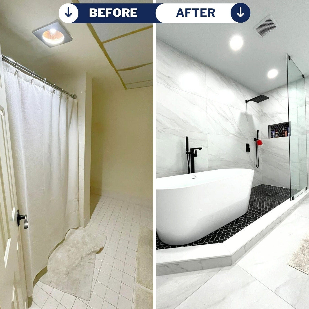 High-end bathroom finishes and elegant tile work in Valparaiso